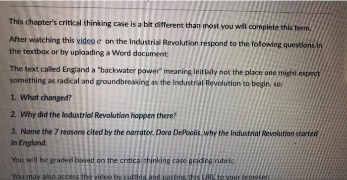 This chapter's critical thinking case is a bit