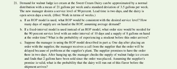 SUBJECT- OPERATIONS MANAGEMENT **Solve all three