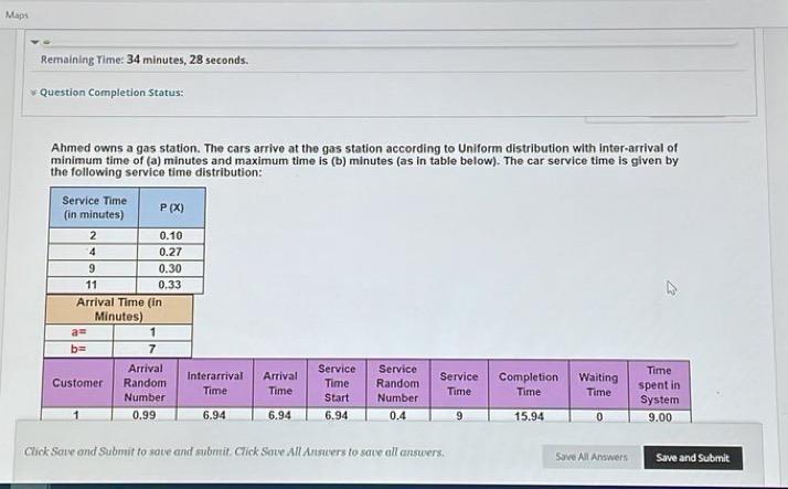 Maps Remaining Time: 34 minutes, 28 seconds.