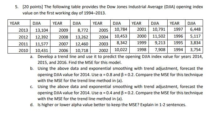 I NEED HELP ON PART B,C,D only, part A am fine 5.