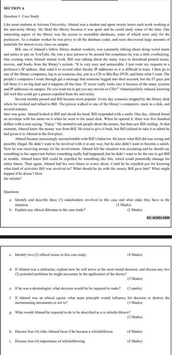 SECTION A Question 1: Case Study Like most