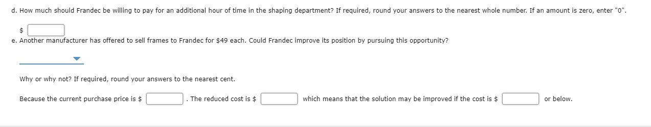 Problem 4-17 (Algorithmic) Frandec Company