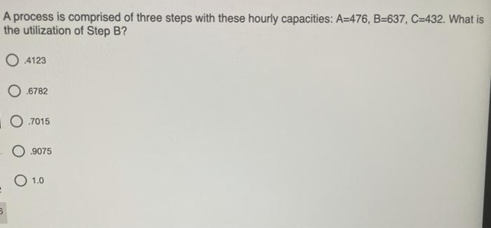 A process is comprised of three steps with these