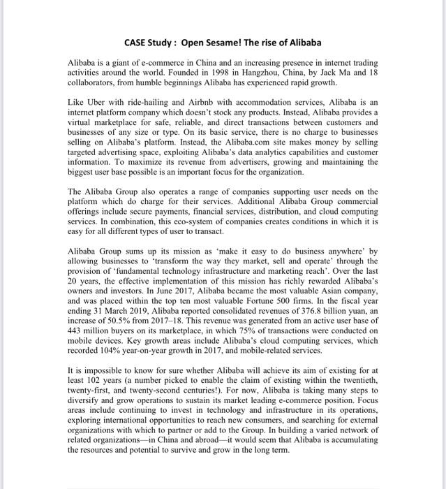 answer a,b,c,d please CASE Study : Open Sesame!