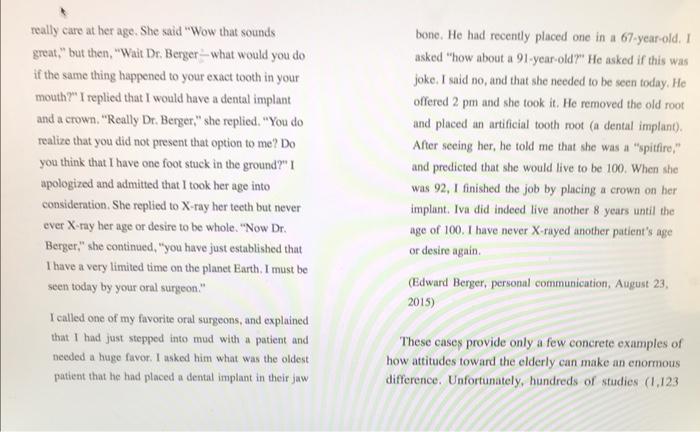 Answer the case study questions St- on, ed age."