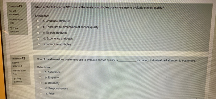 41-43 Which of the following is NOT one of the