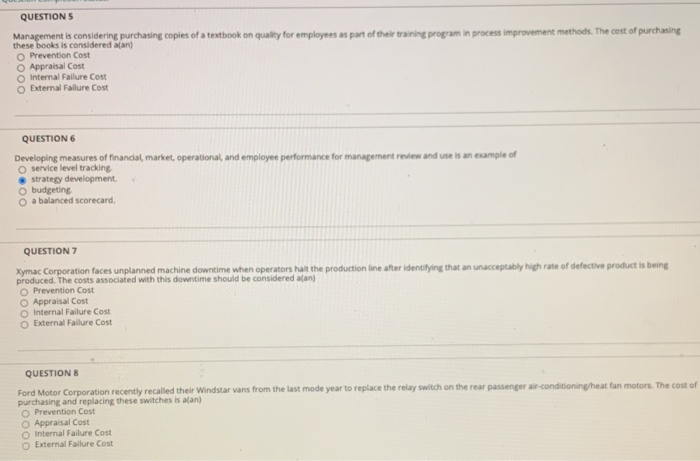 QUESTION 1 Safety, absenteeism, and turnover can