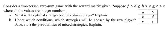 quantitive decision making a Consider a