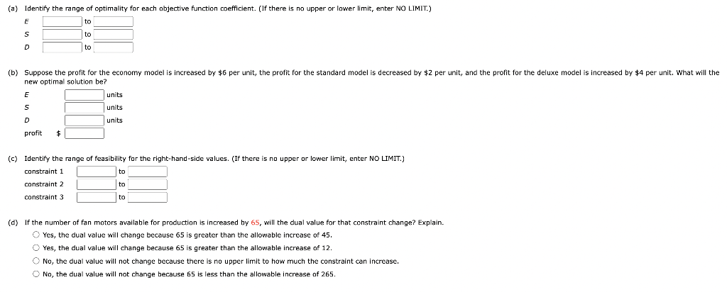 The computer solution is shown below.