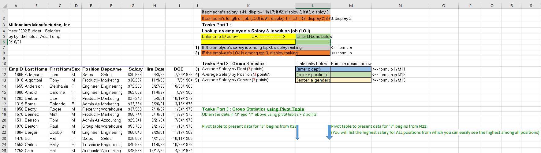 SEE COLUMN K FOR WHAT NEEDS TO BE DONE SEE COLUMN
