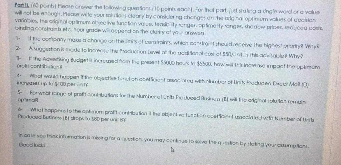 FIGURE 8.13 SENSITIVITY REPORT FOR THE ELECTRONIC
