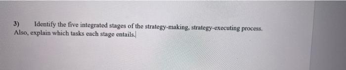 3) Identify the five integrated stages of the