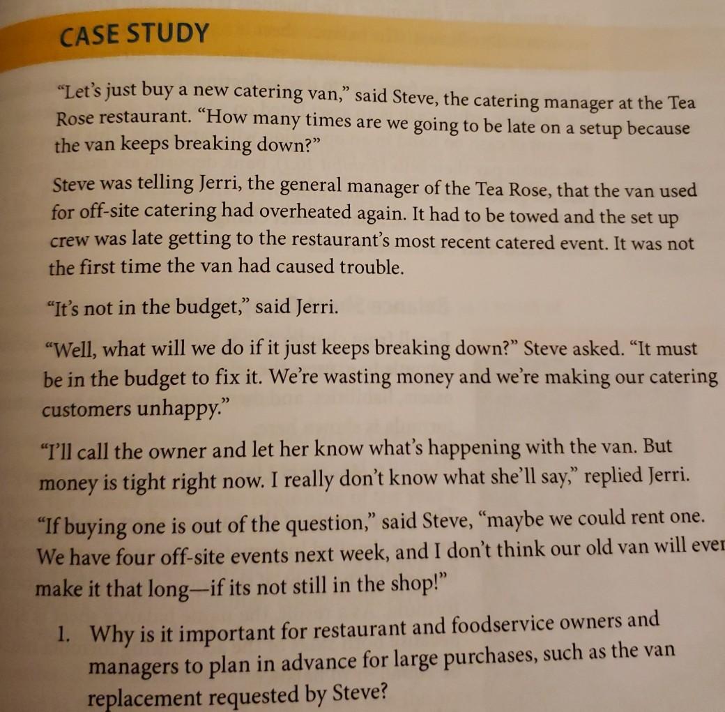 read the case study and answer the question. why