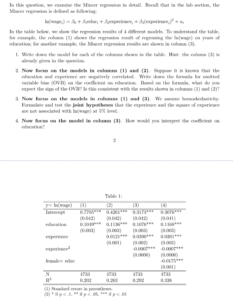 I need help solving questions 1 - 4. Please and