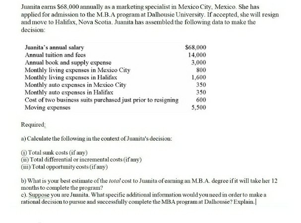 answer only b and c i need it asap Juanita earns