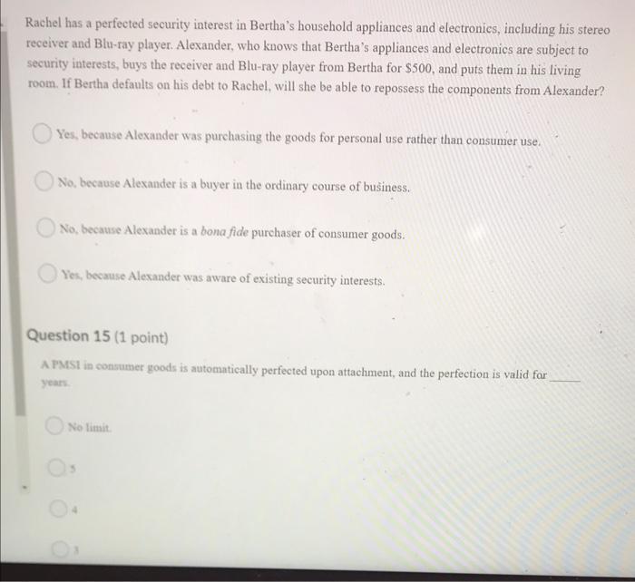 these two please Rachel has a perfected security
