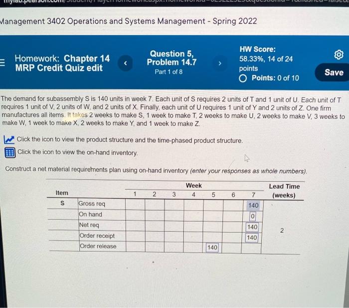 Management 3402 Operations and Systems Management