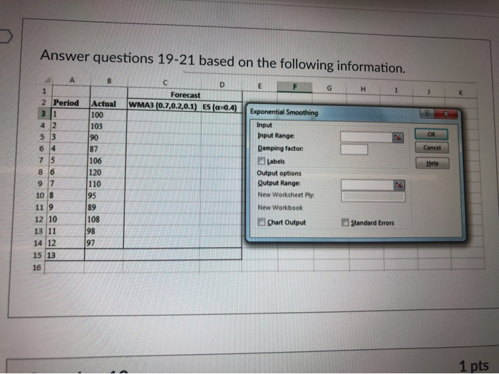 Answer questions 19-21 based on the following