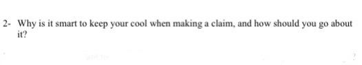 2. Why is it smart to keep your cool when making