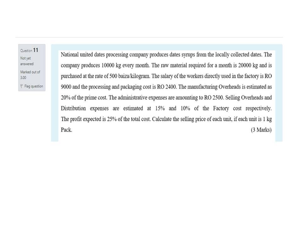 please solve urgent Question 11 Not yet answered