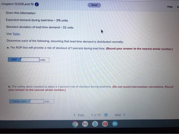 Thank you for your help Chapters 12,13,15,and 19