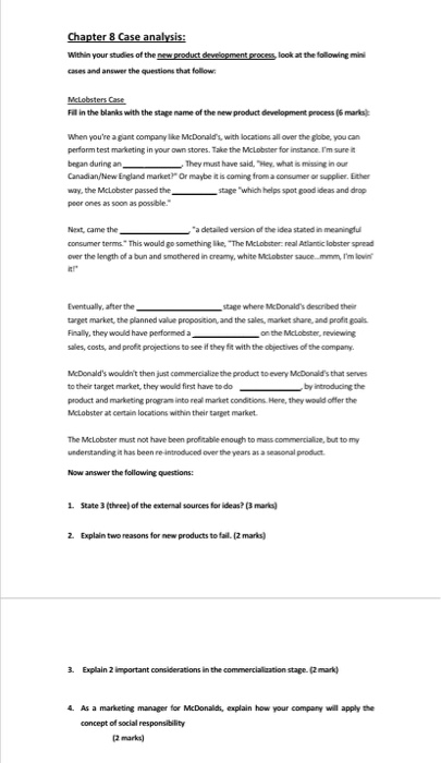 Chapter 8 Case analysis: Within your studies of