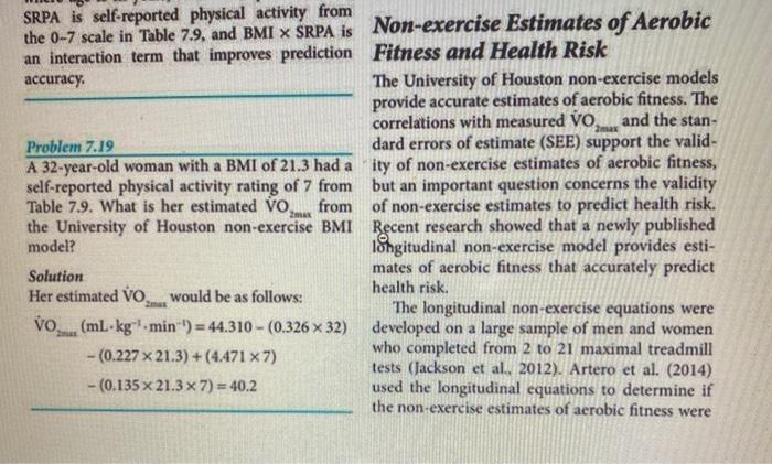 1. How are VO2 and METs related? 2. Differentiate