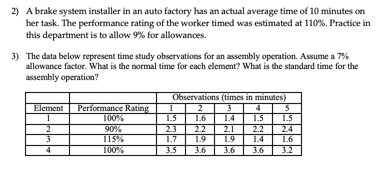 2) A brake system installer in an auto factory