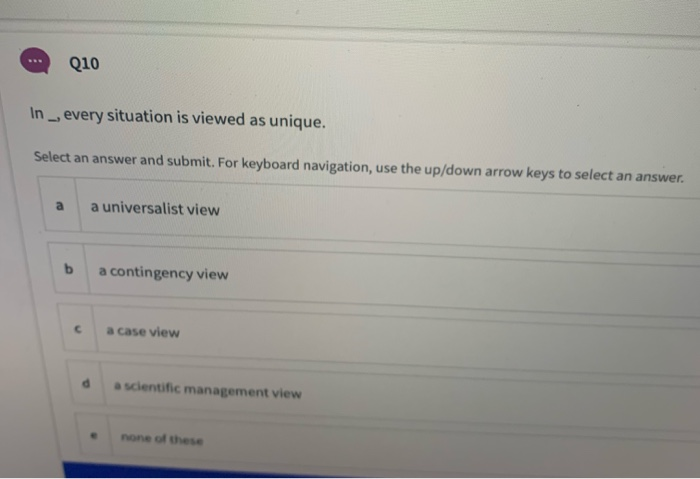 Enter your test instructions here... Q1 As a