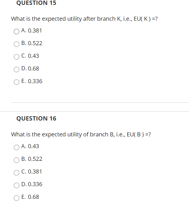 Let U(500) = 1 and U(0) = 0. D .6 0 A E .4 300 L