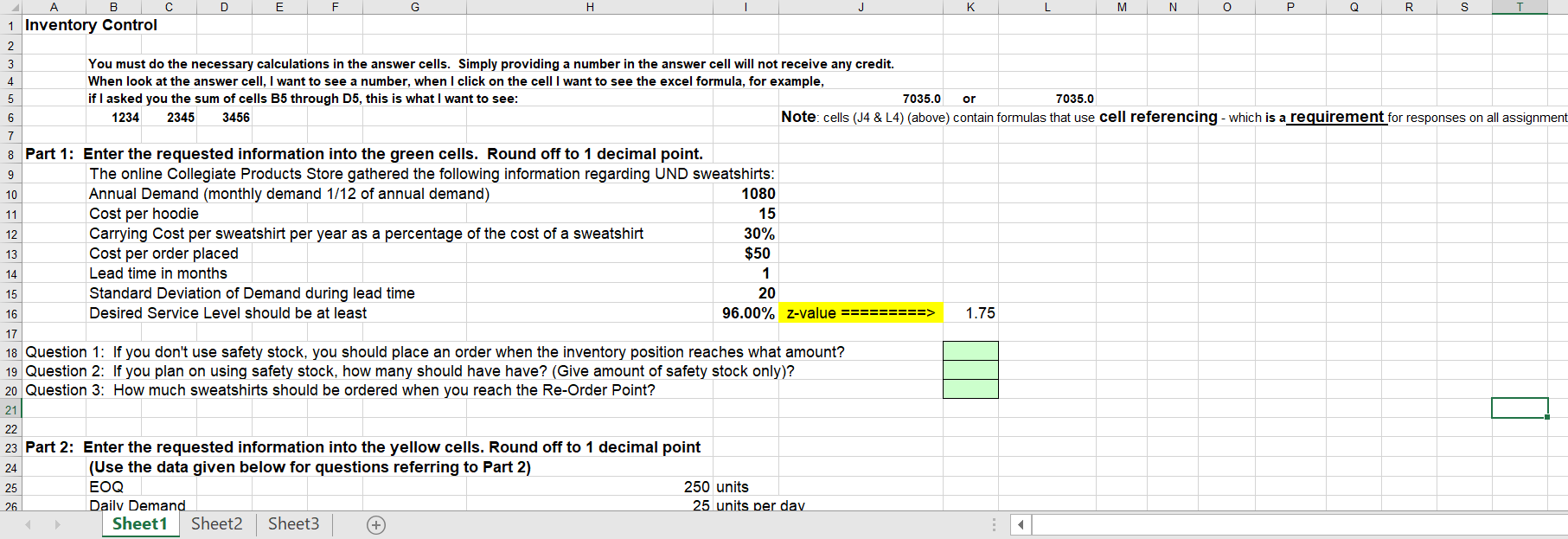 please show formula! D H M T 3 4 5 or 7 A B E F G