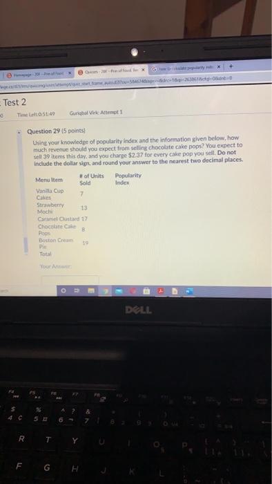 Using your knowledge of popularity index and the