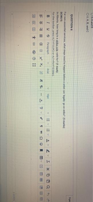 subject is labour relations U DA and B O EA, B,