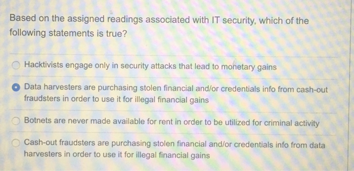 ciones Based on the assigned readings associated