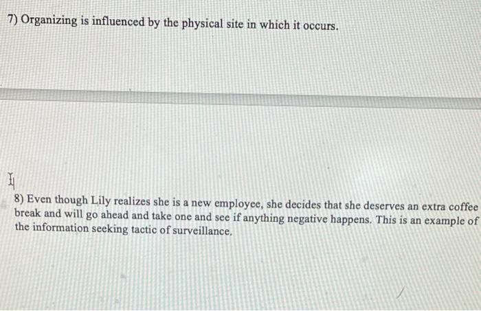 if question 7 and 8 true ir false and why 7)