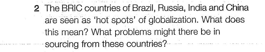 2 The BRIC countries of Brazil, Russia, India and