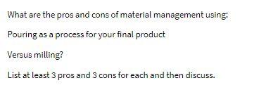 What are the pros and cons of material management