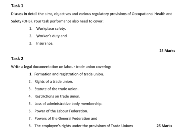 Task 1 Discuss in detail the aims, objectives and