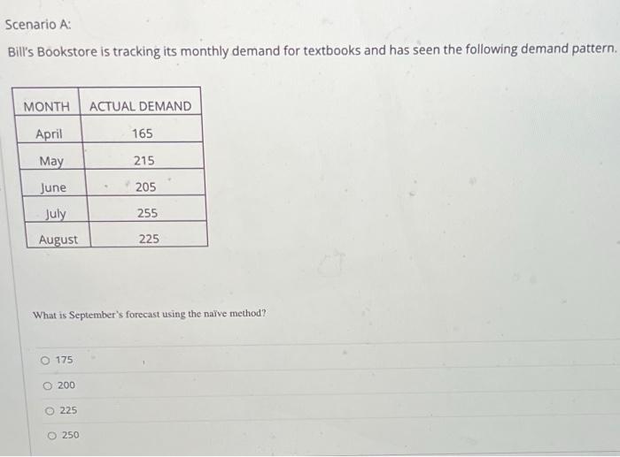 Refer to Scenario A Using an exponential