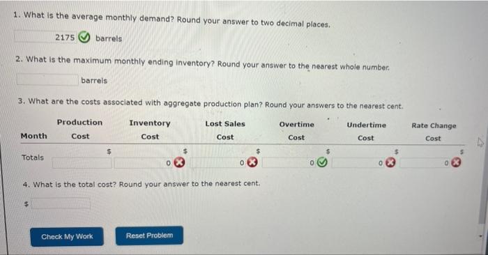 0 Excel Online Activity: Aggregate Planning