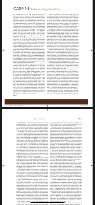 CASE 1-1 Starbucks-Going Global Fast WRITTEN CASE