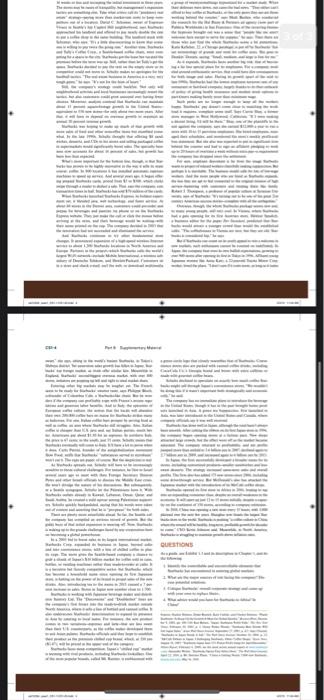 CASE 1-1 Starbucks-Going Global Fast WRITTEN CASE