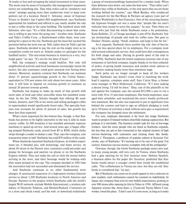 CASE 1-1 Starbucks-Going Global Fast WRITTEN CASE