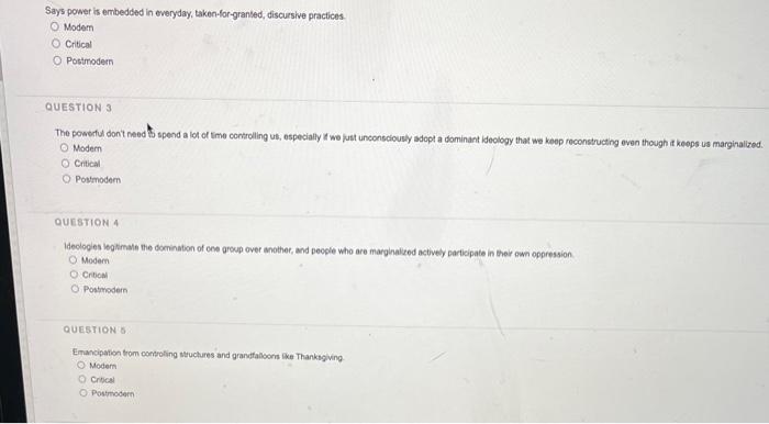 Says power is embedded in everyday,