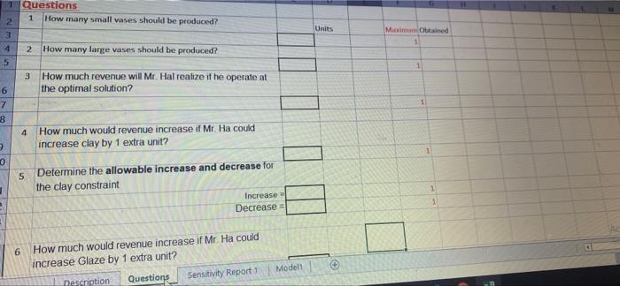 1 2 3 4 5 6 7 8 Hal's venture Hal has enough clay