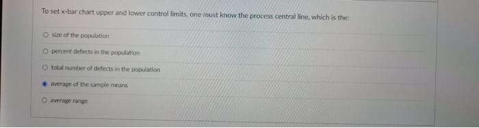 To set x-bar chart upper and lower control
