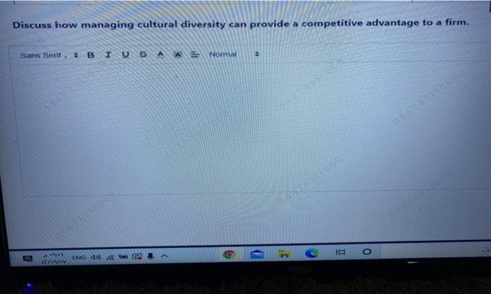 Discuss how managing cultural diversity can