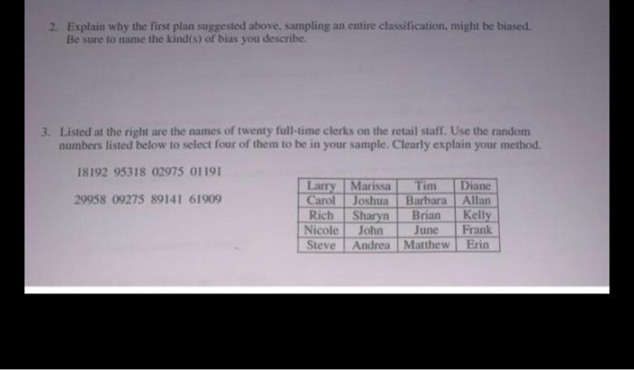 2. Explain why the first plain suggested above,