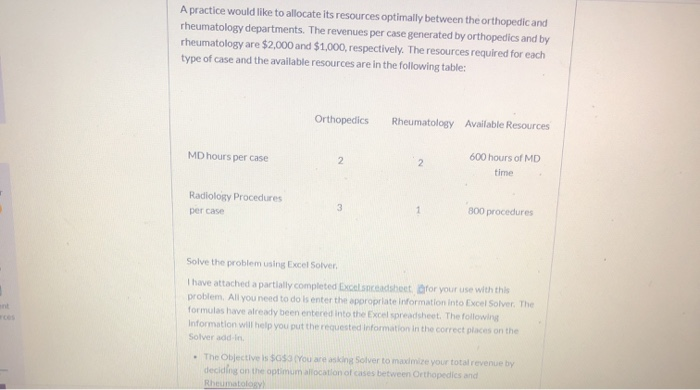 A practice would like to allocate its resources