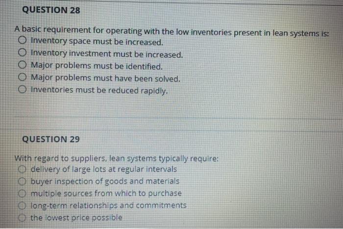 QUESTION 28 A basic requirement for operating